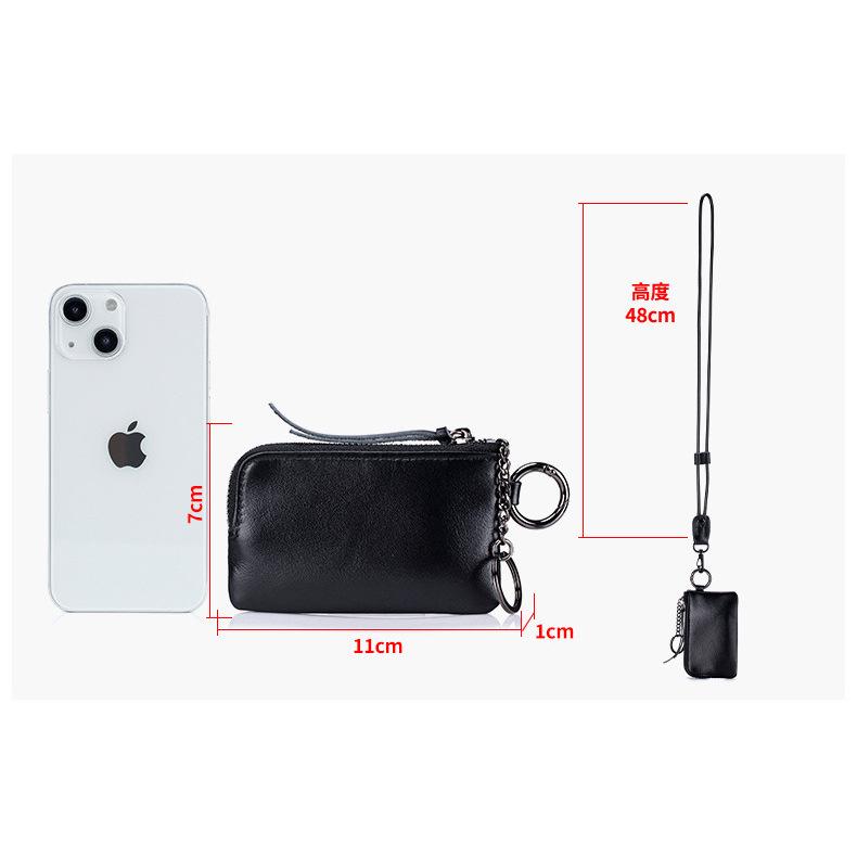 MOLISS｜旅圖掛繩零錢包 真皮零錢包 小牛皮零錢袋 戶外小錢包 背包客 鑰匙包 小禮物 悠遊卡 送禮 男 女-細節圖6