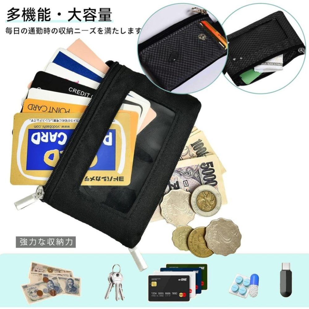 MOLISS｜RFID防盜刷 通勤防潑水零錢包 掛繩零錢包 耳機包 鑰匙包  證件包  露營 工裝 山系 AirPod-細節圖2