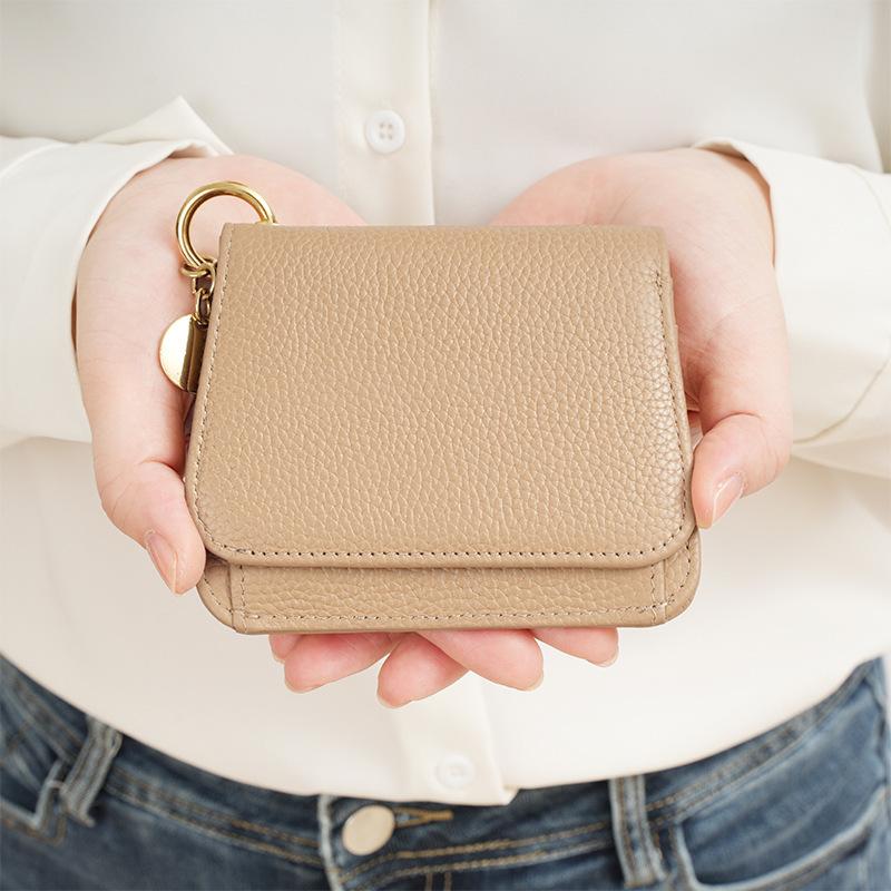 MOLISS｜RFID 神秘奶油零錢包 真皮錢包 小包專用 小錢包 小牛皮 小廢包 錢包 小包 短夾 卡夾 卡包 女生-細節圖2