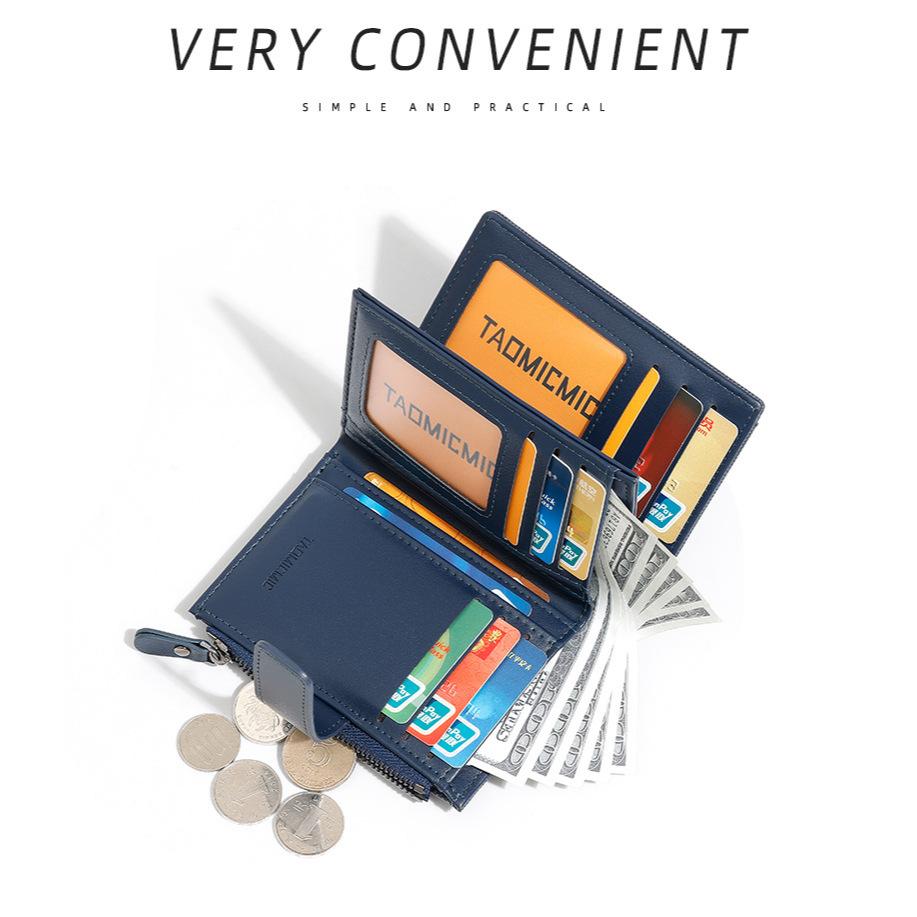 MOLISS｜質感機能短錢包 悠遊卡證件包 機能皮包  多格層皮夾  名片夾 短夾 卡包 拉鍊零錢包 多卡層中夾 禮物-細節圖5