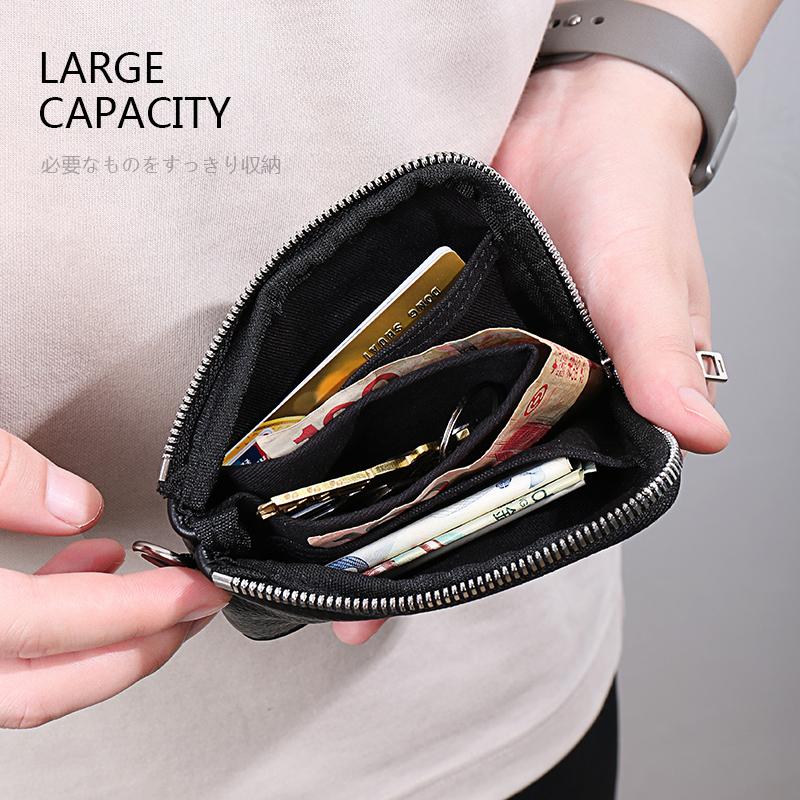 MOLISS｜托米L拉鍊零錢包 男生錢包 男生禮物 素錢包 素皮革 鑰匙包 男包 小包 山系 皮夾 短夾 中夾 皮革 男-細節圖2