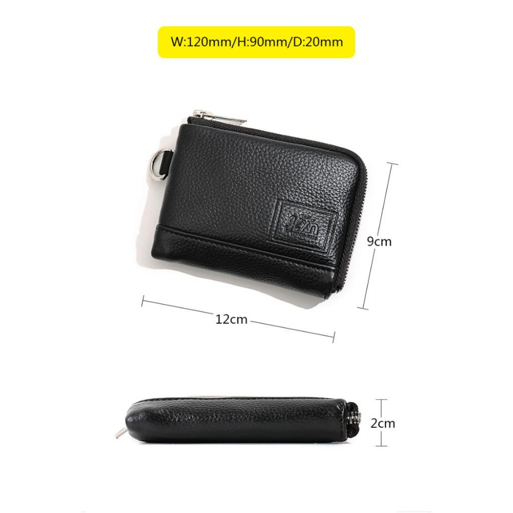 MOLISS｜托米L拉鍊零錢包 男生錢包 男生禮物 素錢包 素皮革 鑰匙包 男包 小包 山系 皮夾 短夾 中夾 皮革 男-細節圖4