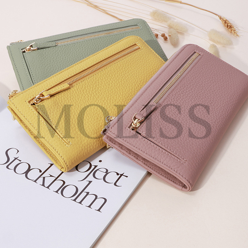 MOLISS｜4color 悠悠輕便長夾 楺軟真皮錢包 牛皮錢包 防盜刷 零錢包 手機包 錢包 女生 女 小ck mk-細節圖2