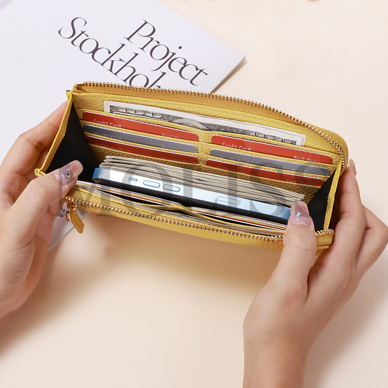 MOLISS｜4color 悠悠輕便長夾 楺軟真皮錢包 牛皮錢包 防盜刷 零錢包 手機包 錢包 女生 女 小ck mk-細節圖4