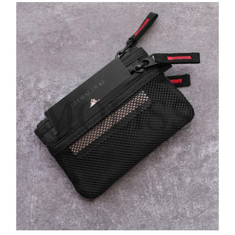 MOLISS｜2color AirPods RFID 美式零錢包 掛繩零錢包 防盜刷 防潑水 耳機包 鑰匙包 悠遊卡 男-細節圖3