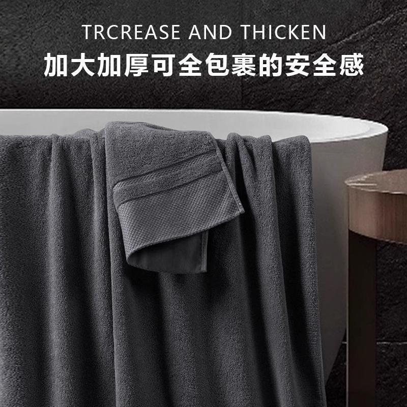 MOLISS｜450g 幾內亞灰黑浴巾 重磅純棉 重磅純棉 質感佳 禮物 送禮 不知道送什麼 男人 男生-細節圖2