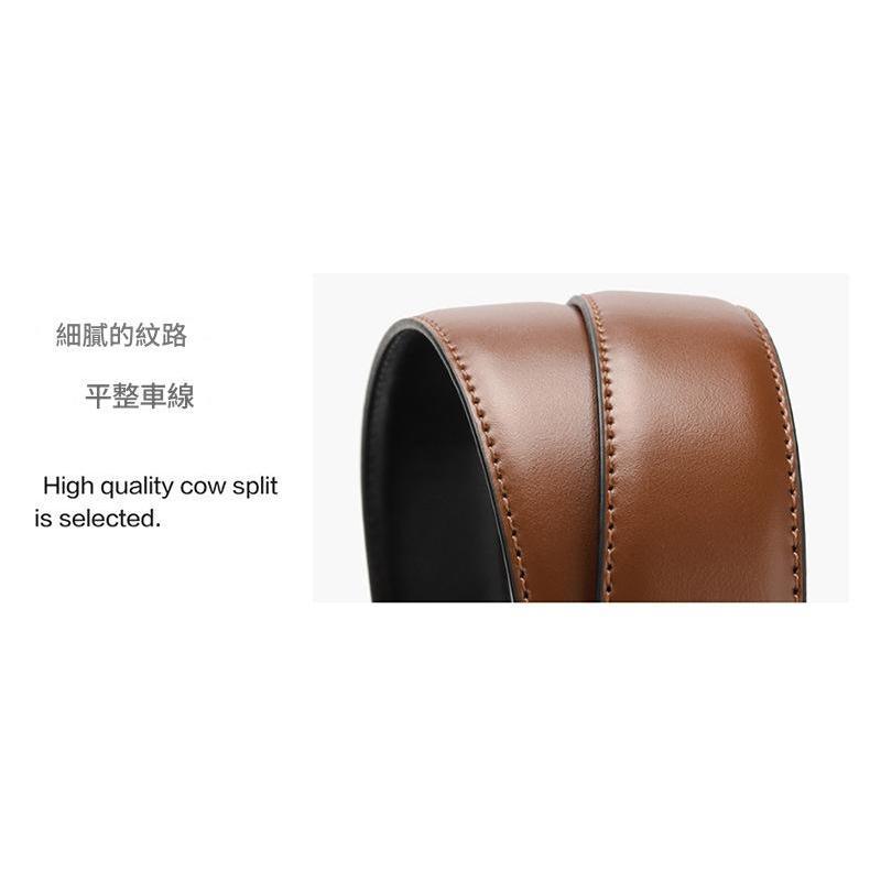 MOLISS｜班頓旋轉扣兩面真皮皮帶 西裝褲皮帶 牛仔褲皮帶 黑色皮帶 牛皮皮帶 男人 男生 禮物 送禮-細節圖6