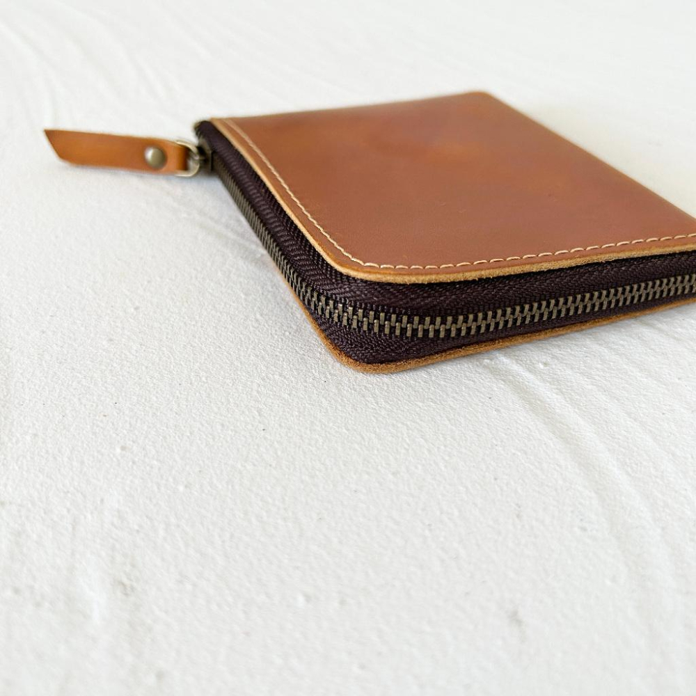 MOLISS｜希爾瘋馬紋 L拉鍊質感真皮錢包 頭層牛皮 零錢包 鑰匙包 皮夾 短夾 錢包 真皮 牛皮 禮物 送禮 生日-細節圖6