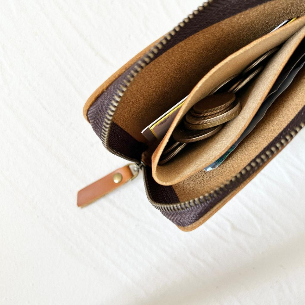 MOLISS｜希爾瘋馬紋 L拉鍊質感真皮錢包 頭層牛皮 零錢包 鑰匙包 皮夾 短夾 錢包 真皮 牛皮 禮物 送禮 生日-細節圖7