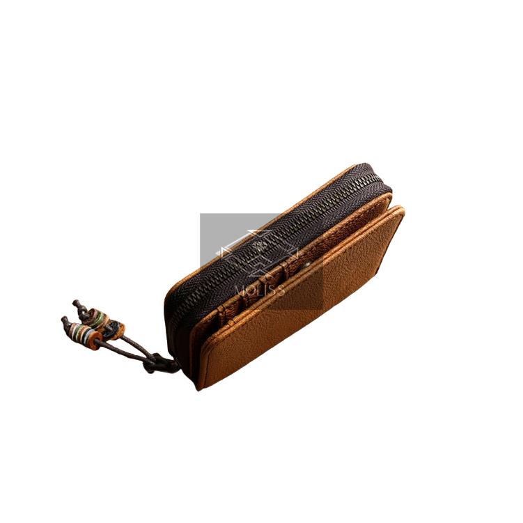 MOLISS｜小鳥遊植物糅真皮中夾 多卡層皮夾 真皮皮件 真皮錢包 小牛皮 手工製 短夾 中夾 皮夾 錢包 財布 禮物-細節圖5