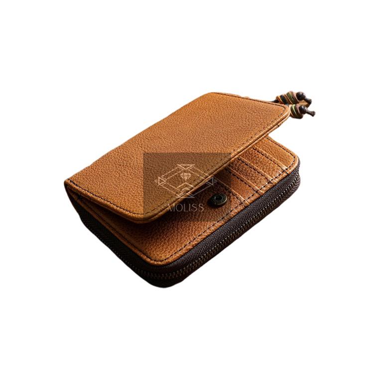 MOLISS｜小鳥遊植物糅真皮中夾 多卡層皮夾 真皮皮件 真皮錢包 小牛皮 手工製 短夾 中夾 皮夾 錢包 財布 禮物-細節圖7