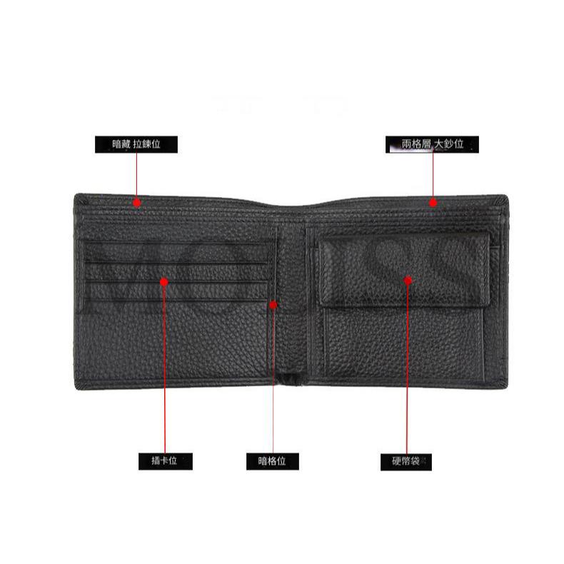 MOLISS｜RFID 經典真皮男短夾 生日禮物 防盜刷 防感應 零錢袋 零錢包 多卡位 兩折式 皮夾 男生 男人 禮物-細節圖6