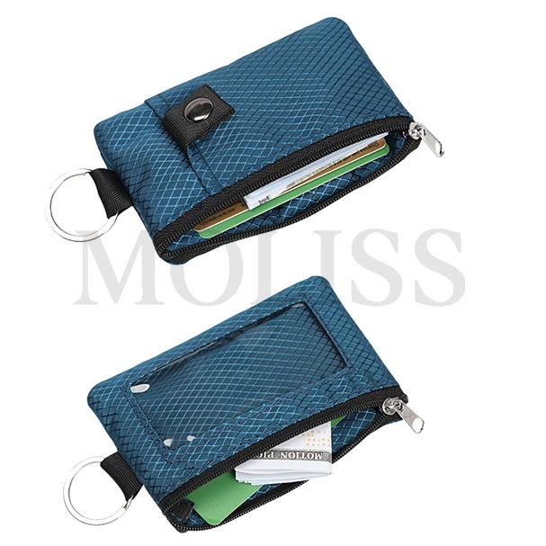 MOLISS｜AirPods RFID 防盜刷 通勤防潑水零錢包 掛繩零錢包 耳機包 鑰匙包 證件包 錢包 卡包 男 女-細節圖2