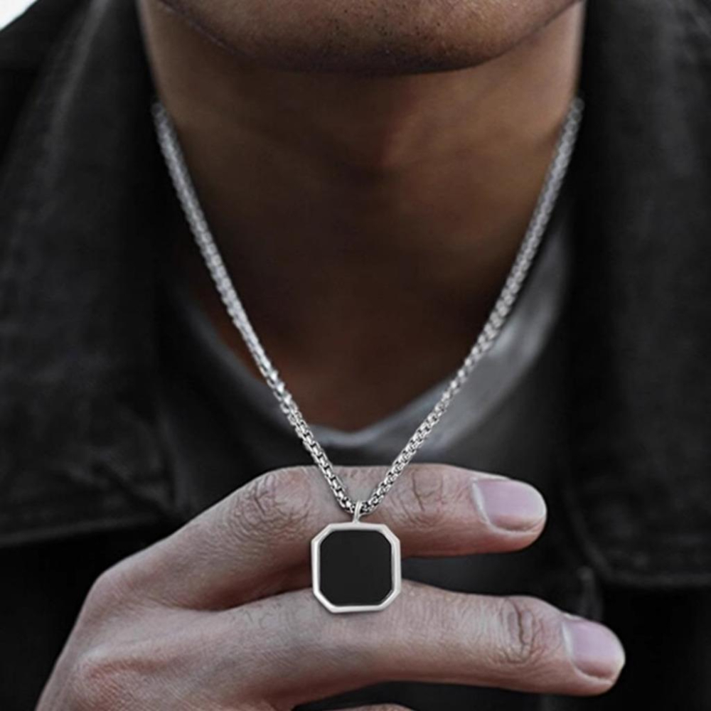 MOLISS | 方礦項鍊 韓國項鍊 歐美項鍊 設計項鍊 造型項鍊 男生禮物 項鍊 原石 頸鍊 生日 靈性 能量 禮物-細節圖2