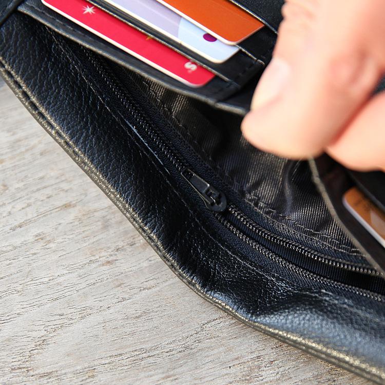 MOLISS｜曼瑟植物糅真皮革短夾 插扣設計款  拉鍊零錢包 多卡層 中夾 禮物 錢包 皮夾 男生 女生 中性 男 女-細節圖4