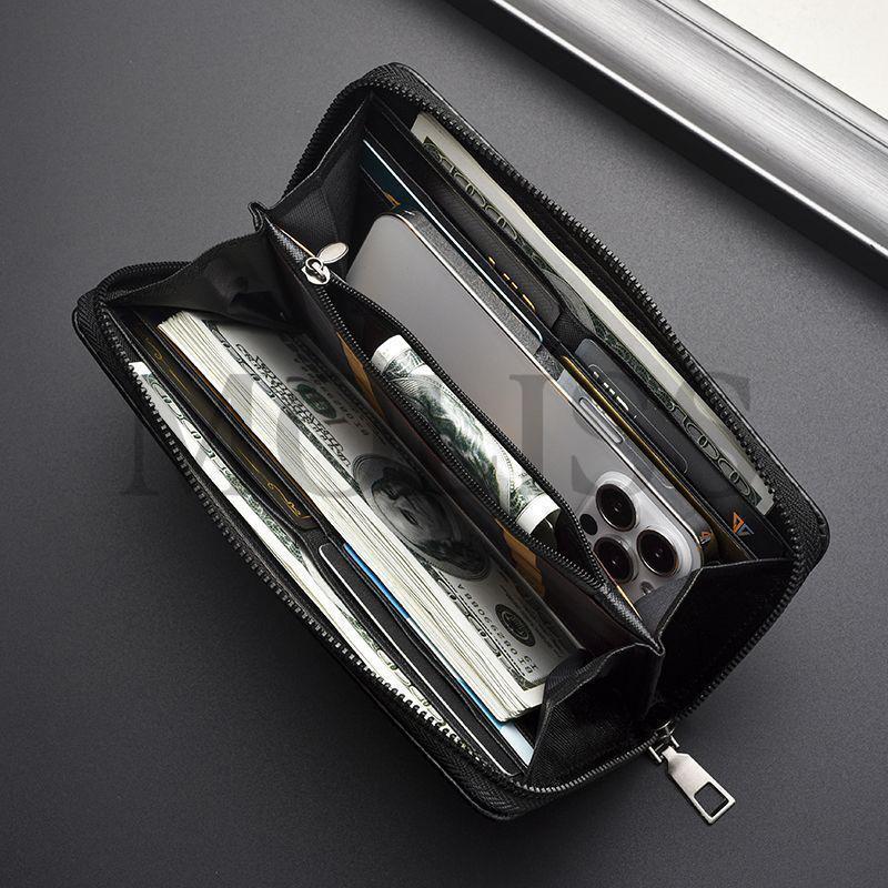 MOLISS｜ RFID 防盜刷 碳纖維長夾 手機包 大容量 零錢包 多卡位 錢包 中夾 男 女 可用-細節圖4