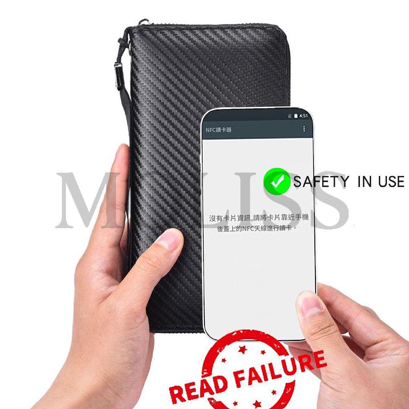 MOLISS｜ RFID 防盜刷 碳纖維長夾 手機包 大容量 零錢包 多卡位 錢包 中夾 男 女 可用-細節圖5