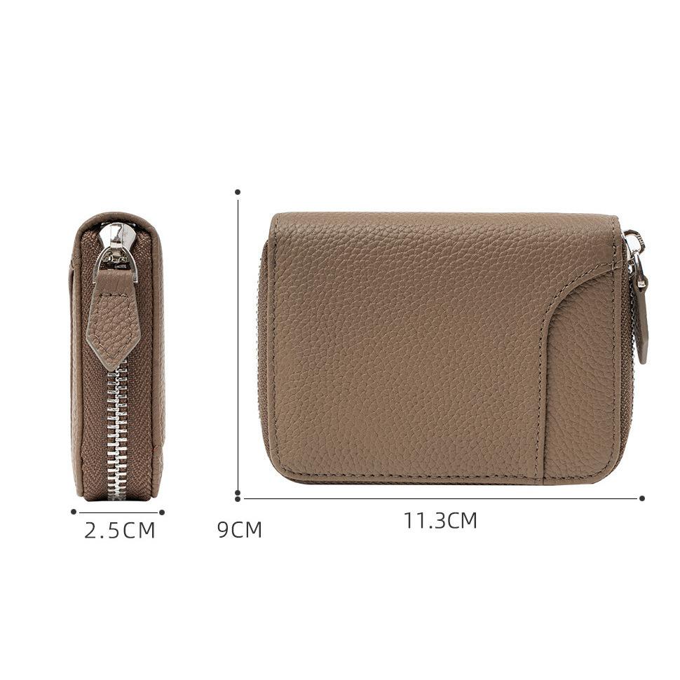 MOLISS｜真皮生財小錢包 RFID防盜刷 男生禮物 快取卡層 現金回饋 信用卡 零錢包 鑰匙包 錢包 招財 男-細節圖6