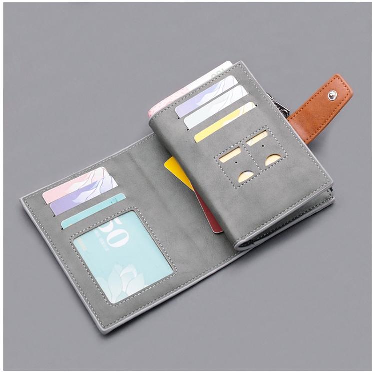 MOLISS｜伊凡活頁式帆布短錢包 機能男短夾 多格層皮夾  悠遊卡證件包 名片夾 短夾 卡包 拉鍊零錢包 多卡層中夾-細節圖4