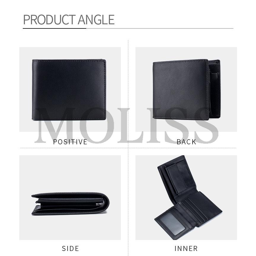 MOLISS｜RFID 翻頁照片真皮短夾 雙紙鈔層 可放照片 男生錢包 男生禮物 生日禮物 零錢袋 錢包 短夾 皮夾 男-細節圖5