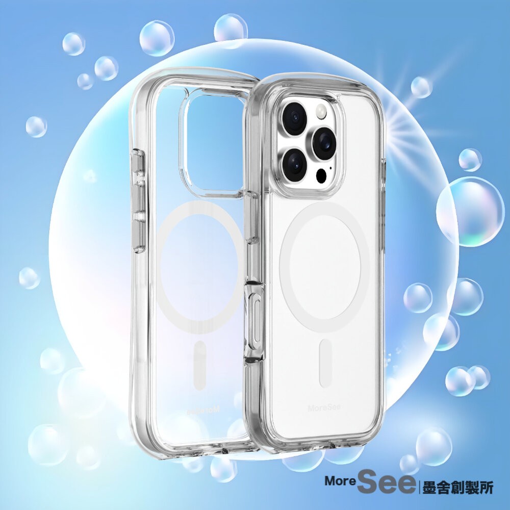 【全新品】MoreSee 墨舍 可愛泡泡殼 iPhone 16 Plus Pro Pro Max 磁吸 保護殼 創宇通訊-細節圖6