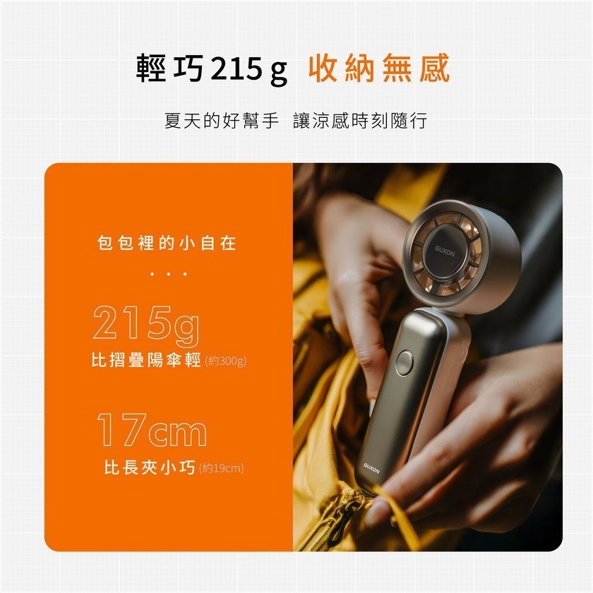 【創宇通訊 | 全新品】GUXON 古尚 巧冰扇 手持風扇 摺疊風扇 超導體製冷-細節圖9
