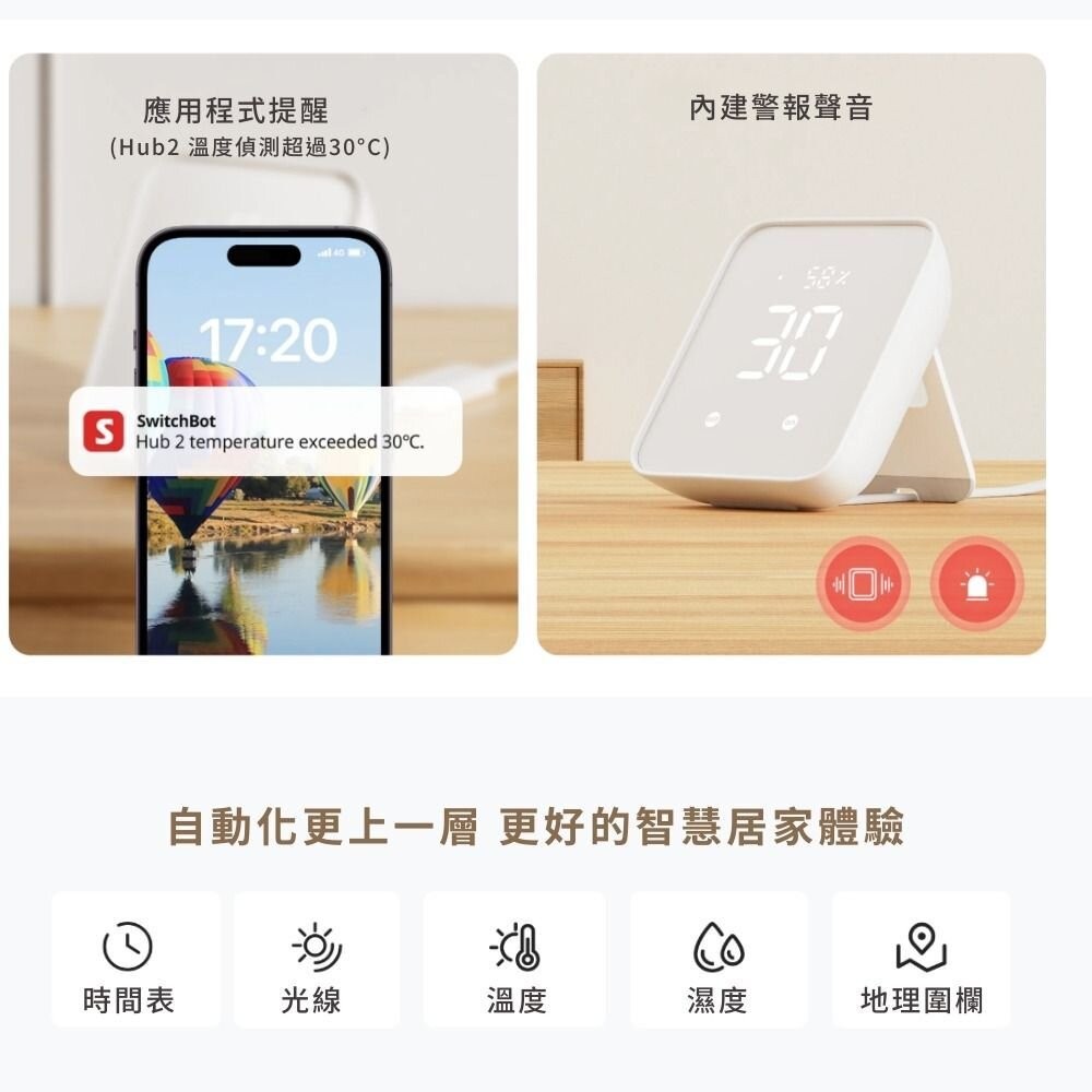 【福利品】SwitchBot Hub 2 主控機器人 多種家電控制 連線整合-細節圖7