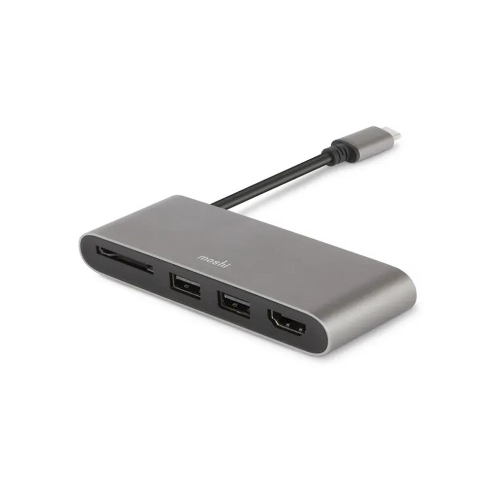 【全新品】moshi USB-C 多媒體轉接器 支援4K HDR 隨插即用 三合一外接 快速讀存記憶卡 創宇通訊-細節圖2