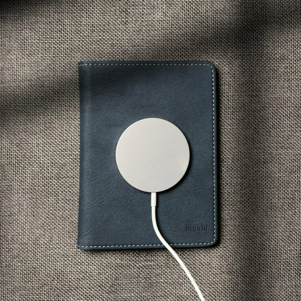【全新品】moshi 定位護照夾 RFID防盜 定位器 追蹤器 支援Magsafe充電 防刮皮革 創宇通訊-細節圖6