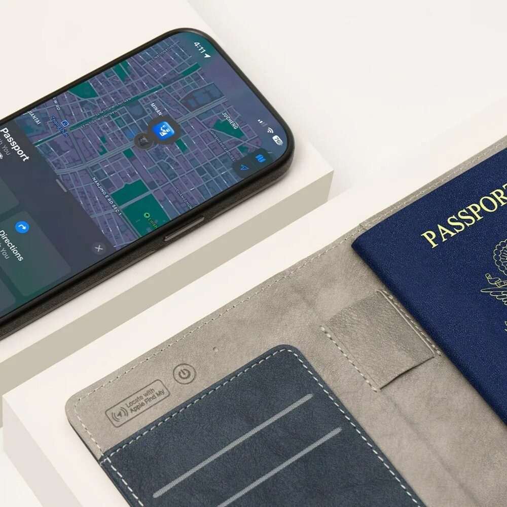 【全新品】moshi 定位護照夾 RFID防盜 定位器 追蹤器 支援Magsafe充電 防刮皮革 創宇通訊-細節圖7