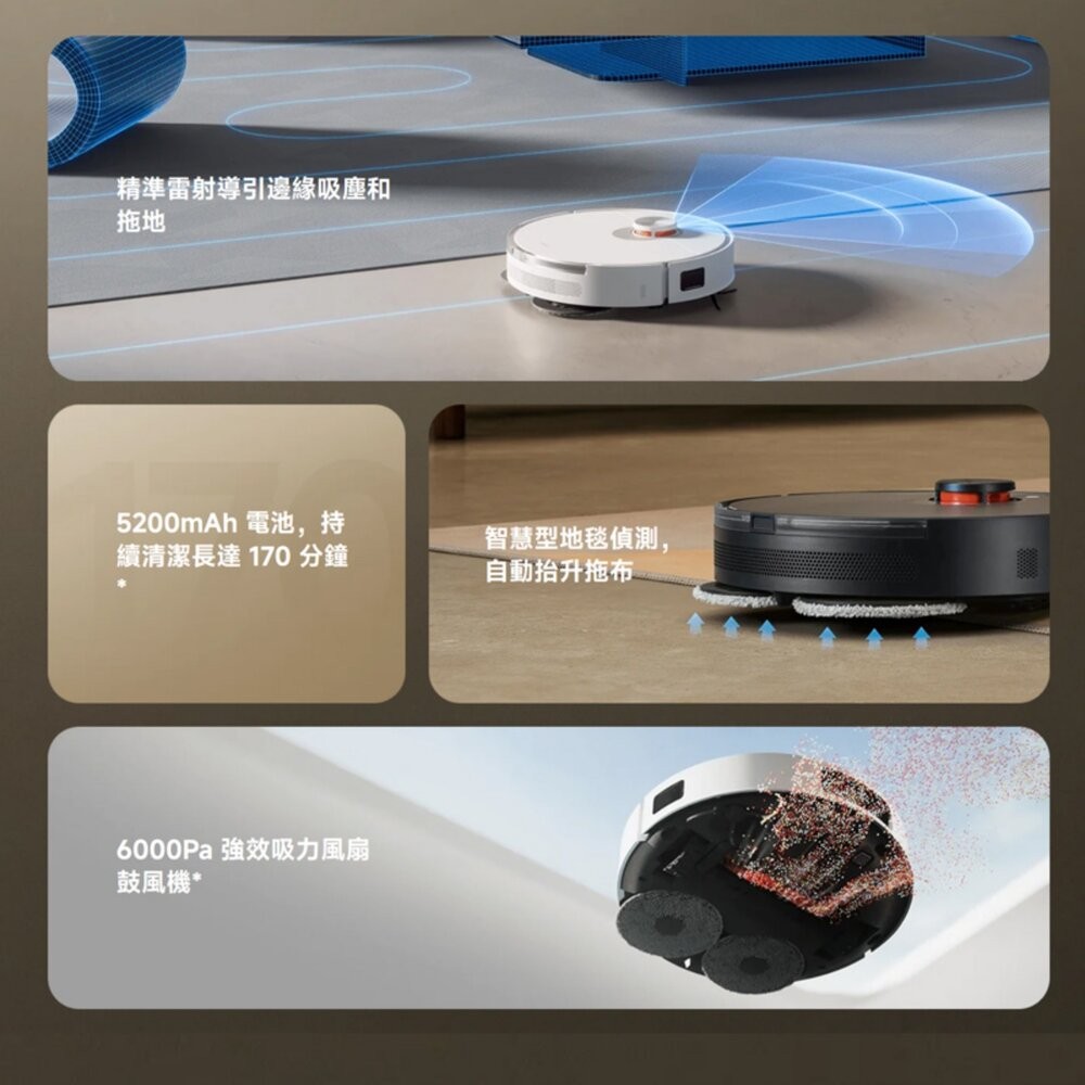 Xiaomi 小米 掃拖機器人 S20+ 6000Pa吸力 掃地機器人 二手機 福利品 創宇通訊-細節圖4