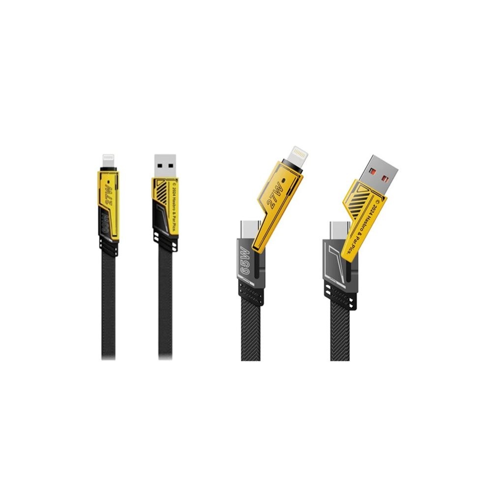 【全新品】變形金剛 四合一機甲鋅合金快速充電線1M 快速充電 編織線 傳輸線 充電線 創宇通訊-細節圖2