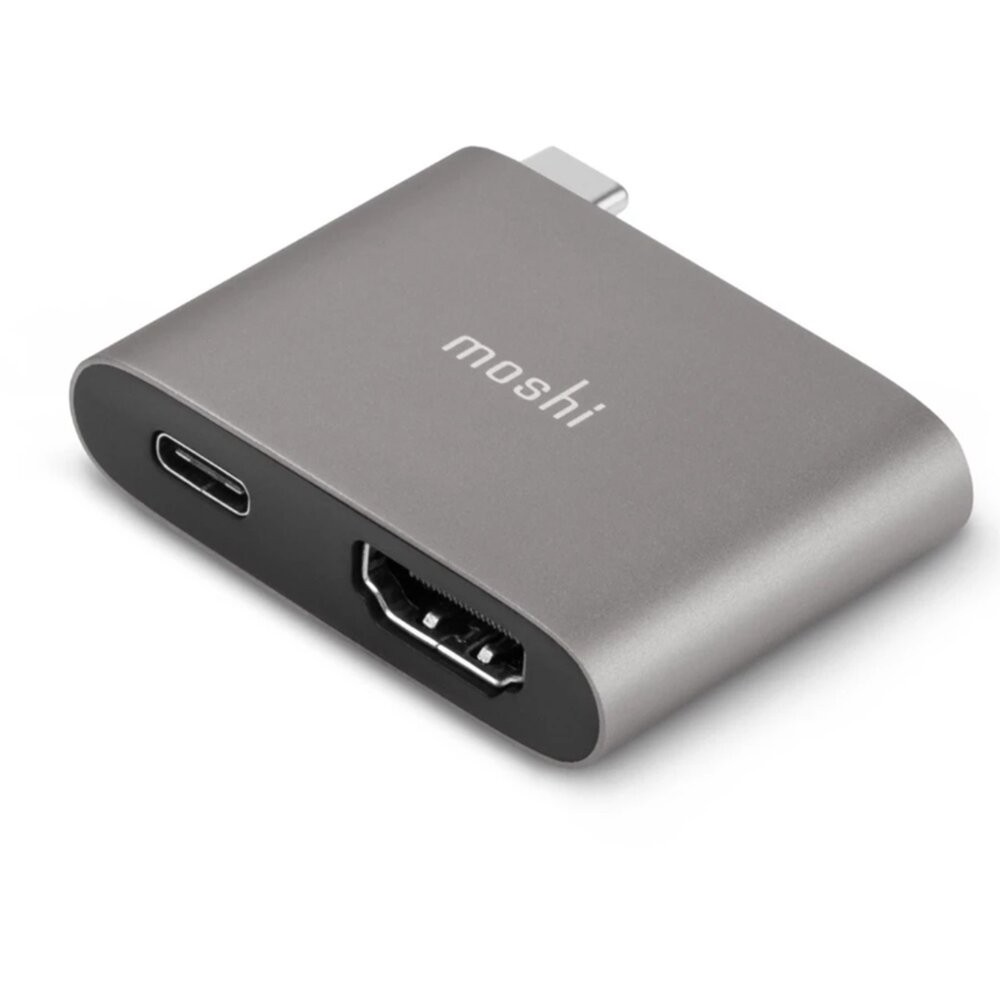 【全新品】moshi USB-C to HDMI 雙端口轉接器 支援 4K HDR 快充 HDMI 傳輸線 創宇通訊-細節圖2