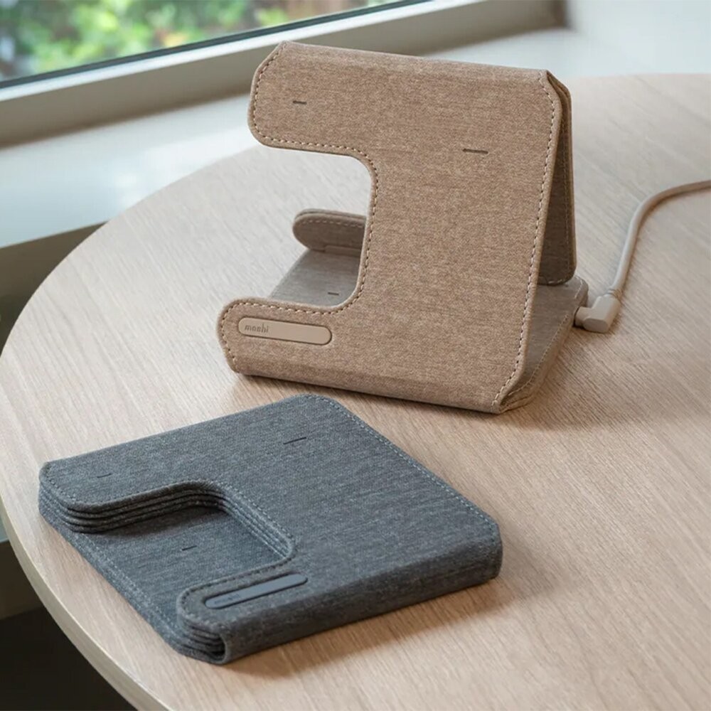 【全新品】moshi Taita M 三合一可摺疊無線充電座 支援MagSafe 磁吸充電 手機支架 好收納 創宇通訊-細節圖4