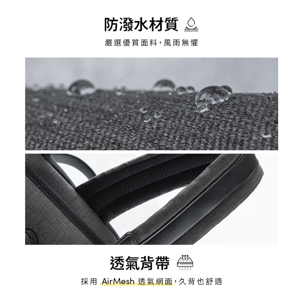 【全新品】moshi Muto 三用電腦包 斜肩背包 後背包 手提包 筆電包 公事包 防潑水 防盜拉鍊袋 創宇通訊-細節圖5
