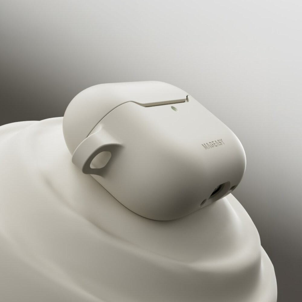 【全新品】MAGEASY Skin 親膚吸震保護殼 (附金屬扣環) AirPods Pro 3 支援無線充電 創宇通訊-細節圖6