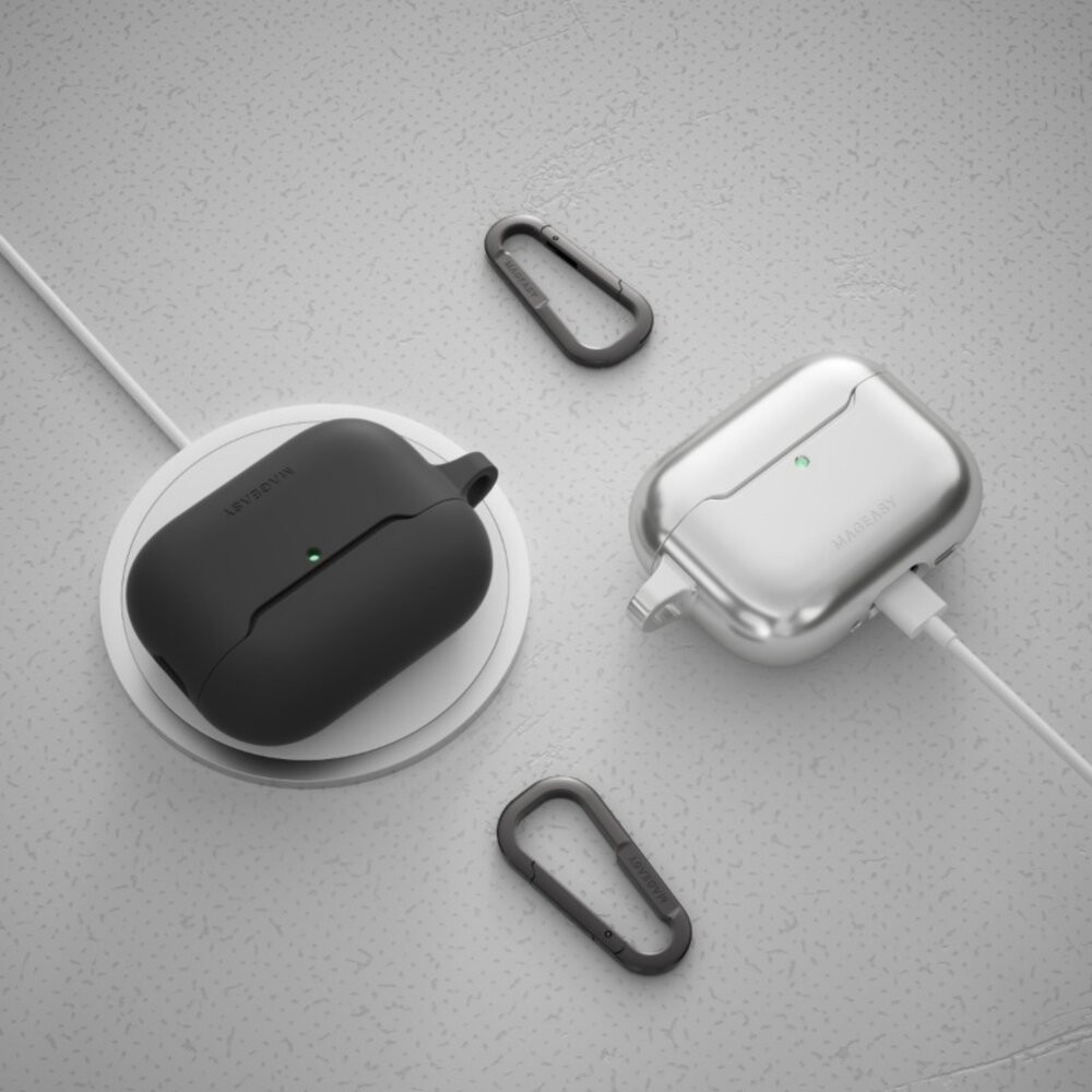 【全新品】MAGEASY Skin 親膚吸震保護殼 (附金屬扣環) AirPods Pro 3 支援無線充電 創宇通訊-細節圖4