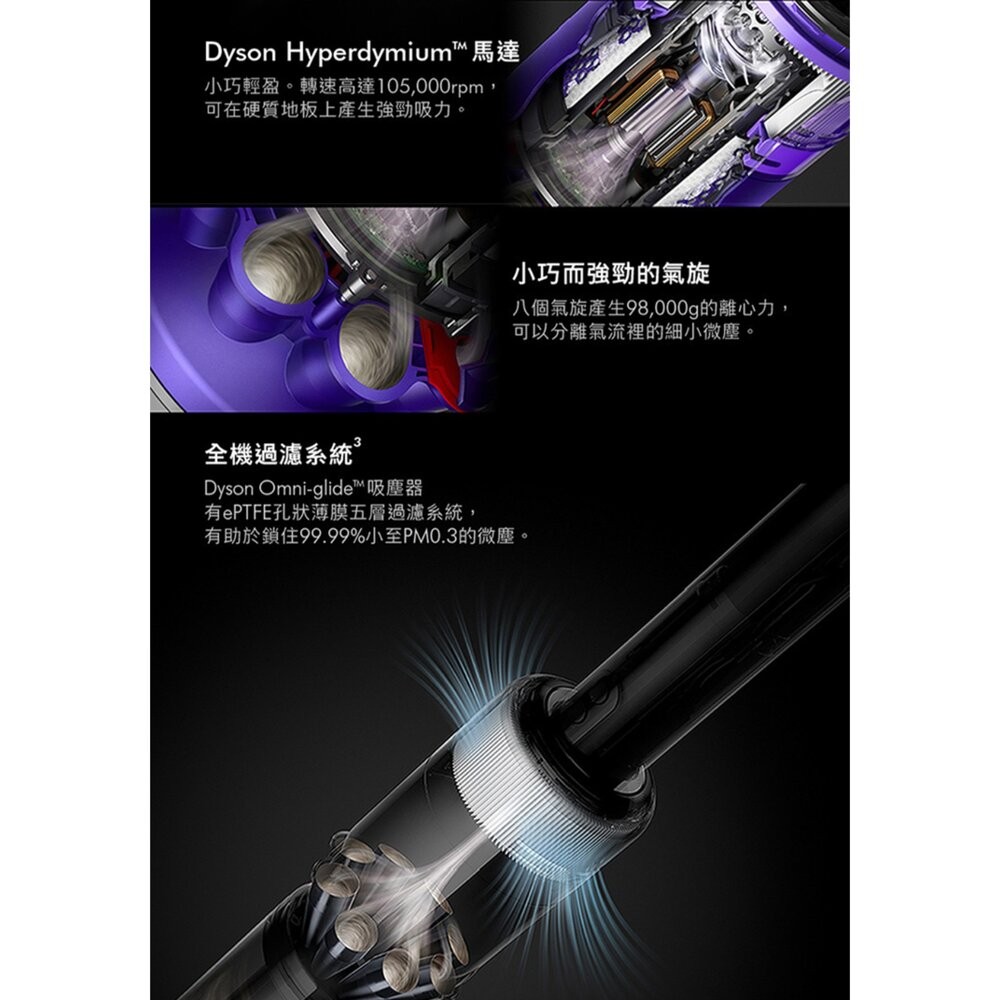 Dyson omni-glide SV19 多向無線吸塵器 輕量無線吸塵器 戴森吸塵器 二手機 福利品 創宇通訊-細節圖7