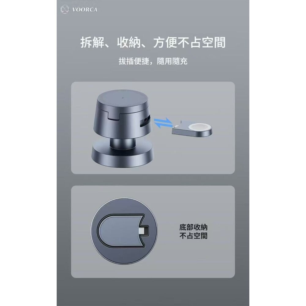 【全新品】VOORCA 蘑菇燈三合一充電器 MagSafe磁吸充電 無線充電座 辦公室 桌面好物 創宇通訊-細節圖5