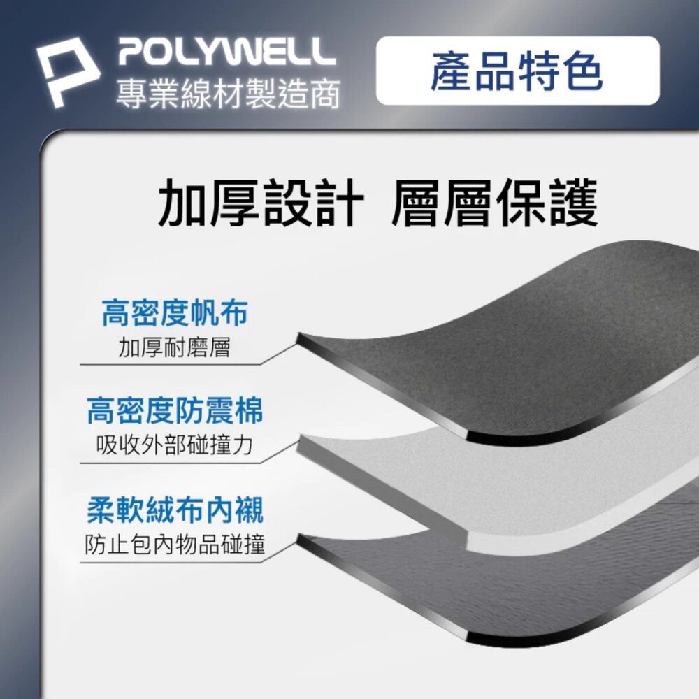 【全新品】POLYWELL 筆電收納包 14~16吋筆電適用 筆電內膽包 平板收納包 平板電腦收納包 創宇通訊-細節圖2