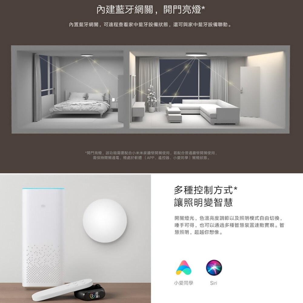 Xiaomi 小米 吸頂燈 D20 D30 D40 三種尺寸 無線遙控 臥室客廳陽臺走廊燈 二手機 福利品 創宇通訊-細節圖4