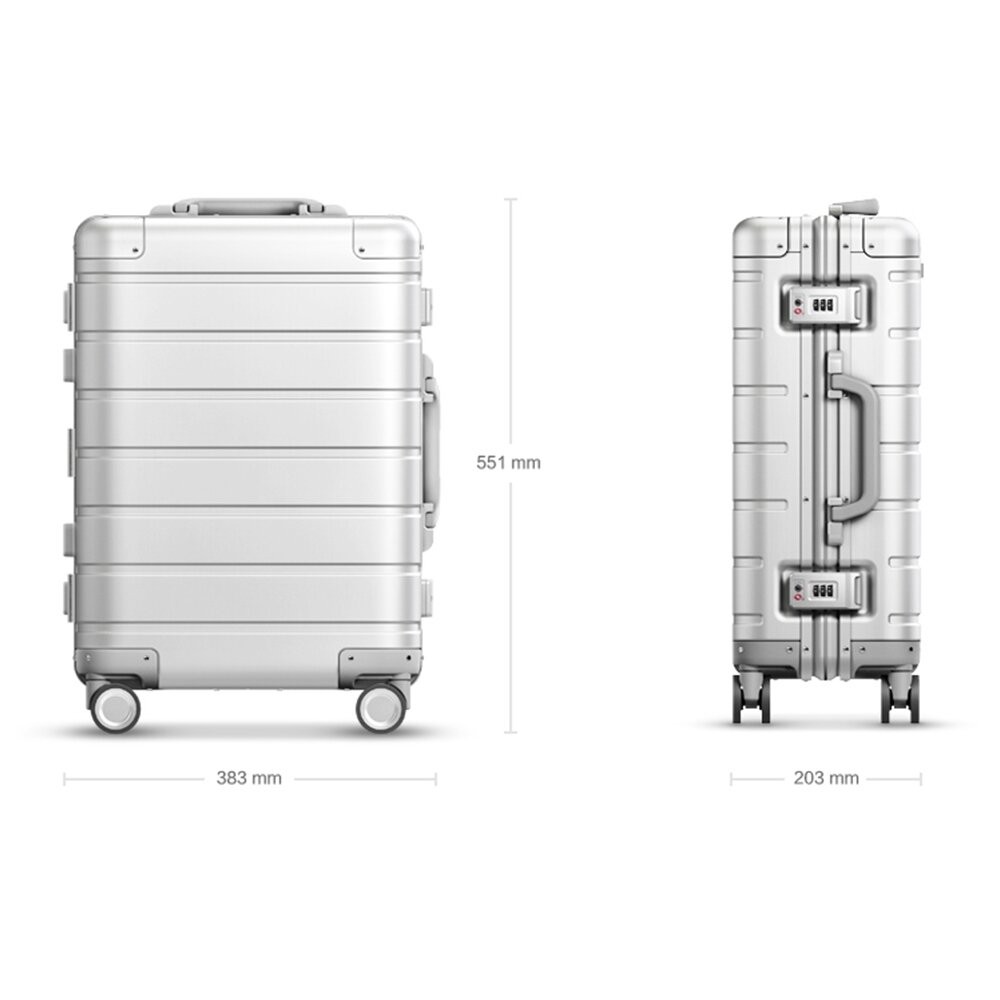 Xiaomi 小米 90分金屬旅行箱 20吋 行李箱 登機箱 密碼鎖 萬向輪 耐摔抗震 二手機 福利品 創宇通訊-細節圖2