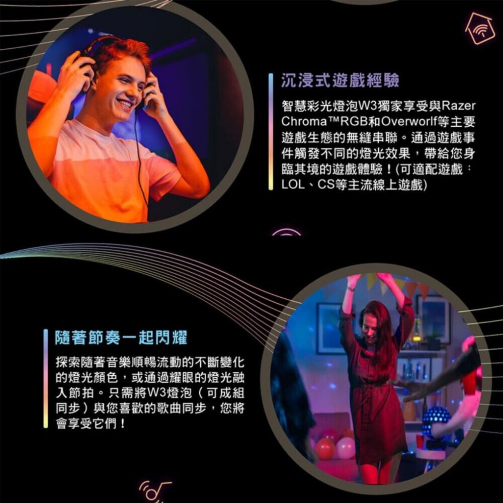 【全新品】YeeLight 智慧情境彩光燈泡 WI-FI 燈泡 多彩燈泡 智慧燈泡 全彩 APP控制 語音控制 創宇通訊-細節圖5