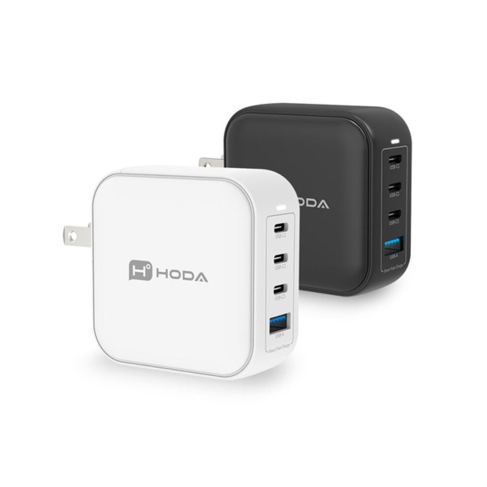 【全新品】Hoda GaN 氮化鎵 100W 智慧方型四孔電源供應器 豆腐頭 充電頭  充電器 創宇通訊-細節圖2