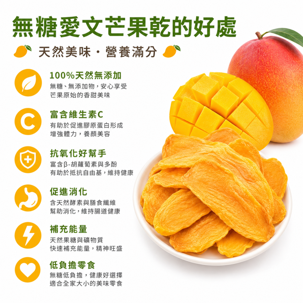 芒果乾｜無糖愛文芒果乾 精選禮盒｜單片包裝｜100%鮮果製作｜SGS檢驗｜送禮推薦｜伴手禮-細節圖4