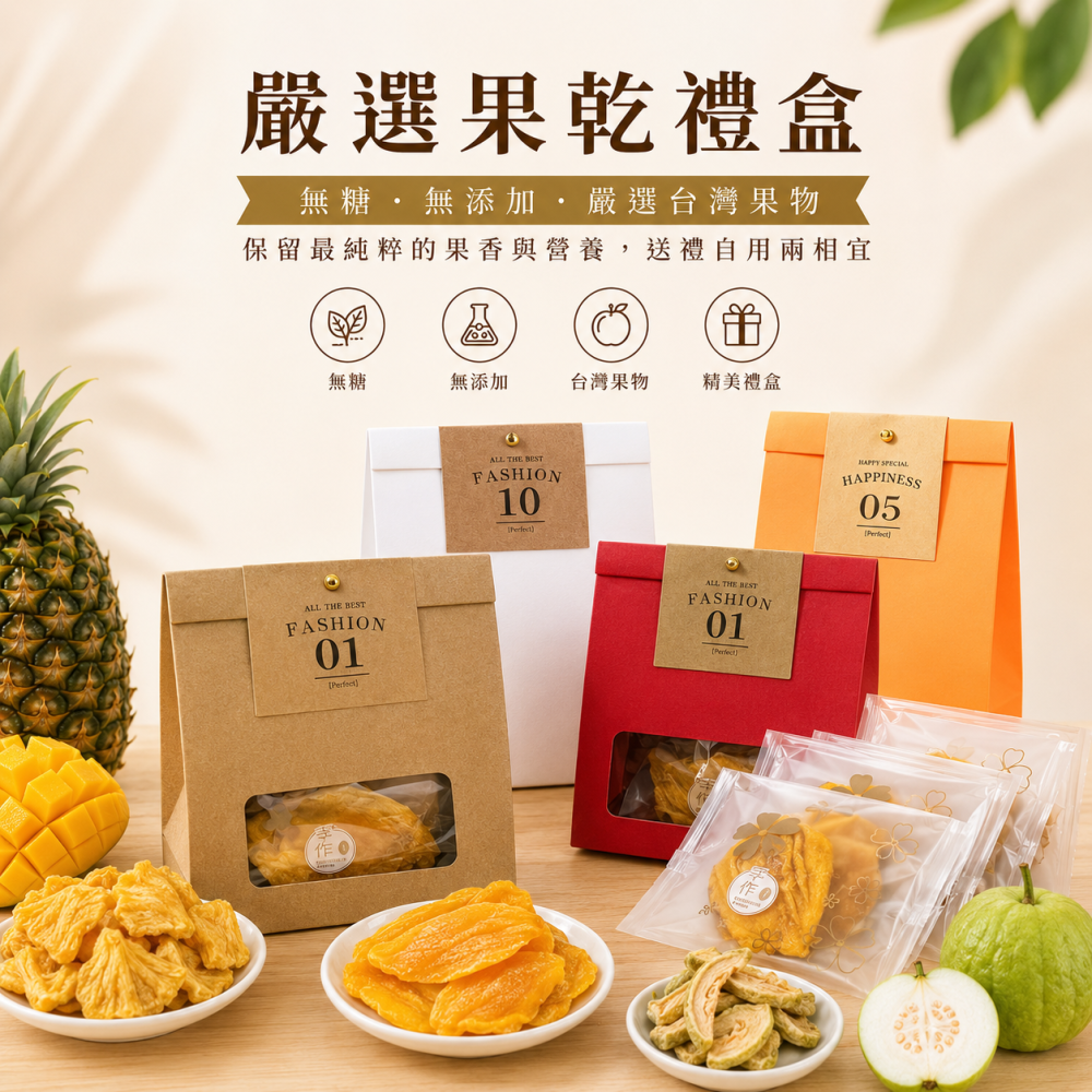 嚴選果乾150g禮盒｜無糖愛文芒果乾＋鳳梨果乾＋甘草珍珠芭樂果乾｜台灣水果乾｜健康伴手禮｜送禮推薦-細節圖6