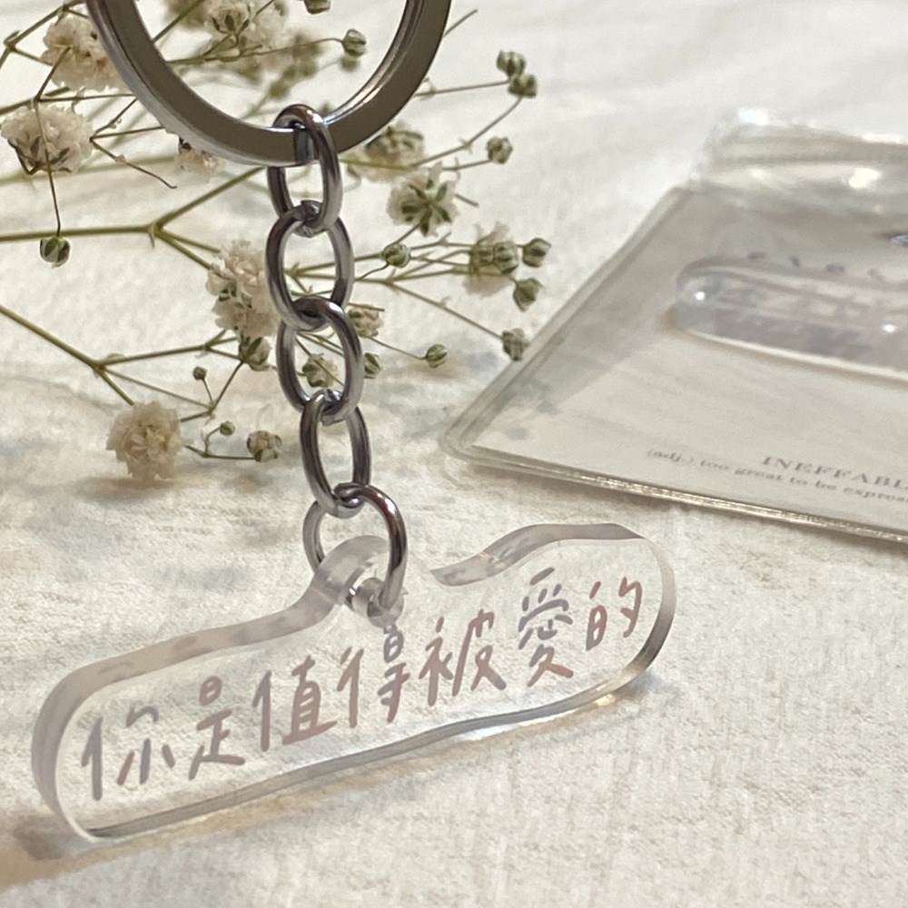 〈現貨♡新品上架‪‪.ᐟ.ᐟ〉透明壓克力吊飾｜生日 畢業 交換禮物 手寫 鑰匙圈 禮物 包包掛飾 後背包吊飾 筆袋吊飾-細節圖7