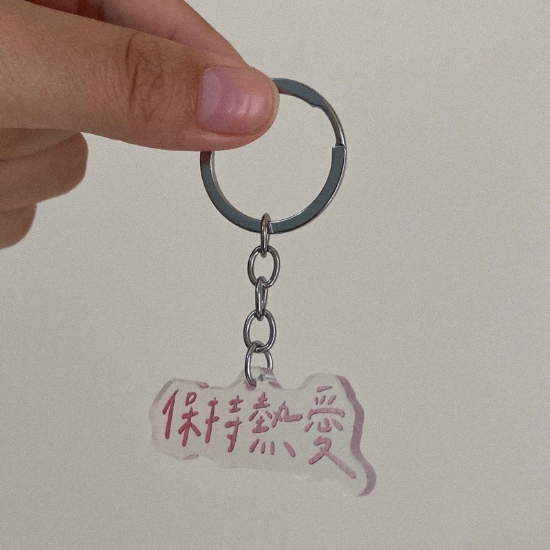 〈現貨♡新品上架‪‪.ᐟ.ᐟ〉透明壓克力吊飾｜生日 畢業 交換禮物 手寫 鑰匙圈 禮物 包包掛飾 後背包吊飾 筆袋吊飾-細節圖9