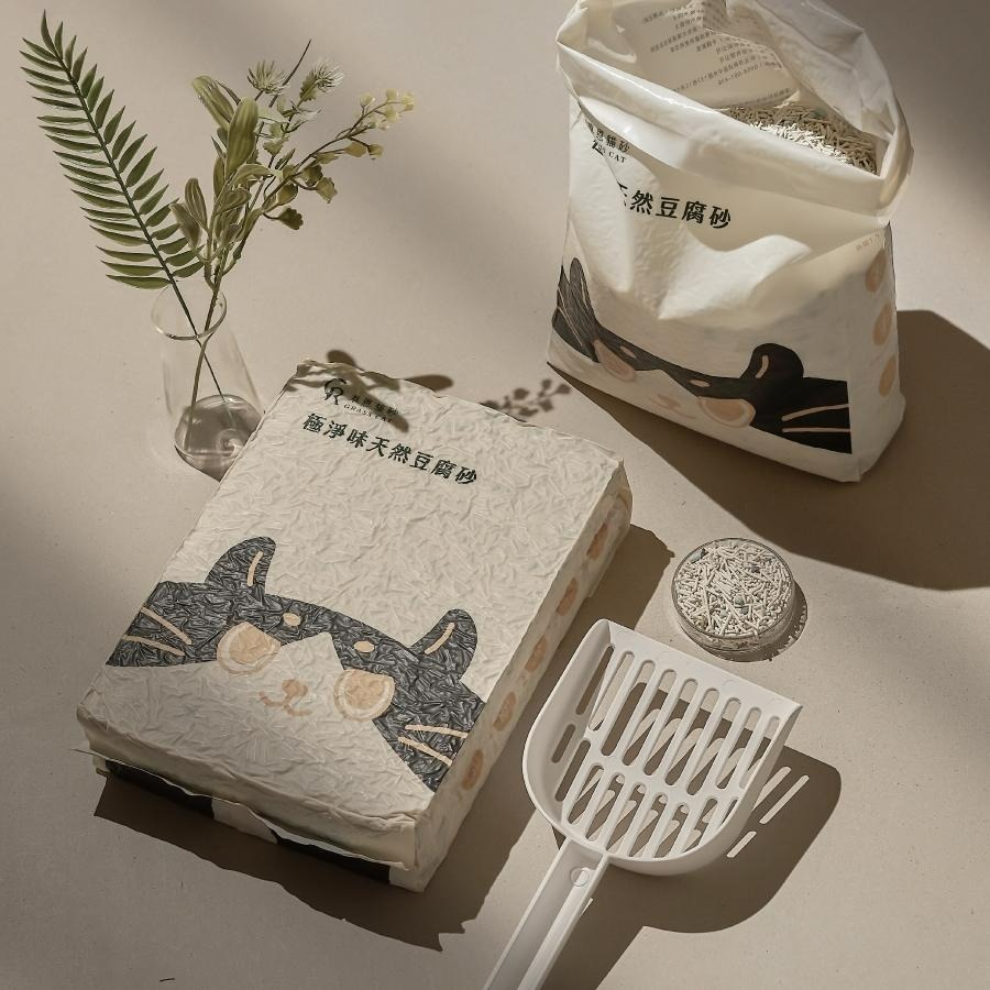 貓砂 草恩貓砂 豆腐砂 可沖馬桶 食品級原料極細豆腐砂 獨家抑臭秘方 貓用品-細節圖2