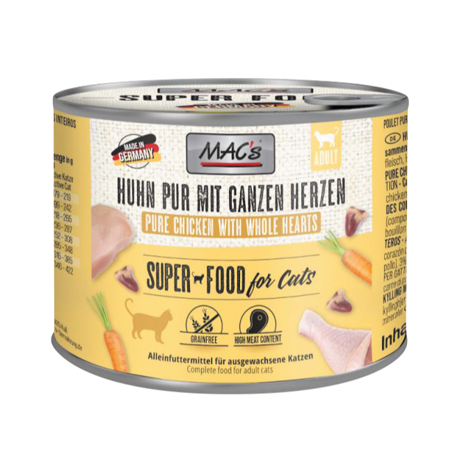 <免運>德國馬克 macs 貓 罐頭 主食罐 餐罐  馬克 德罐  貓罐 幼貓 主食 無穀 200g  12罐免運-規格圖5